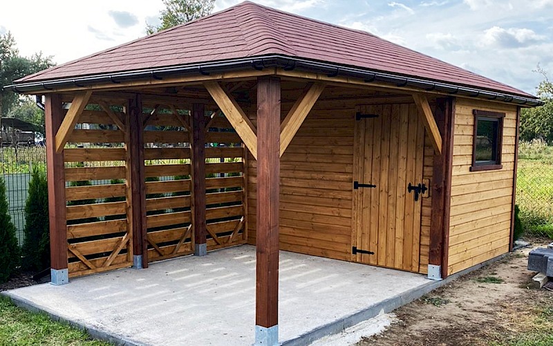 Altana z domkiem narzędziowym AFRODYTA 3m x 5m