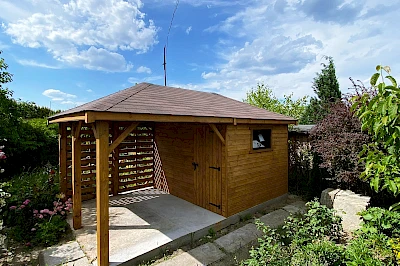 Altana z domkiem narzędziowym AFRODYTA 3m x 5m