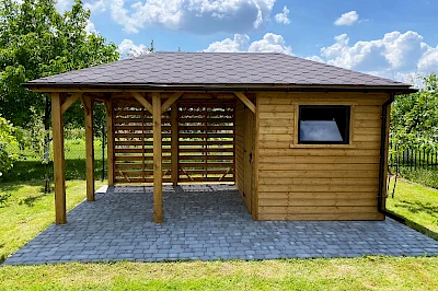 Altana z domkiem narzędziowym AFRODYTA 3m x 5m