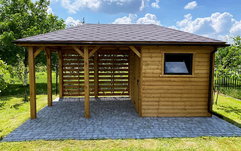 Altana z domkiem narzędziowym AFRODYTA 3m x 5m