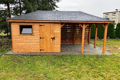 Altana z domkiem narzędziowym AFRODYTA 3m x 6m