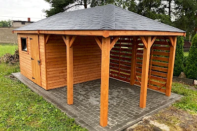 Altana z domkiem narzędziowym AFRODYTA 3m x 6m