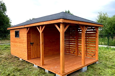 Altana z domkiem narzędziowym AFRODYTA 3m x 6m