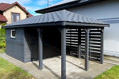 Altana z domkiem narzędziowym AFRODYTA 3m x 6m