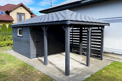 Altana z domkiem narzędziowym AFRODYTA 3m x 6m