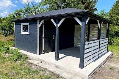 Altana z domkiem narzędziowym AFRODYTA 4m x 5.5m