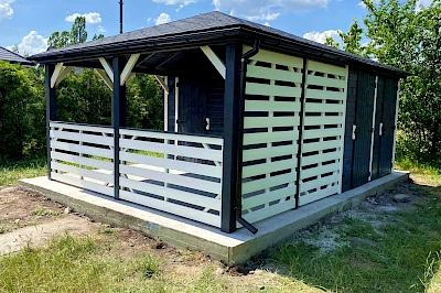 Altana z domkiem narzędziowym AFRODYTA 4m x 5.5m