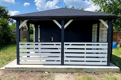 Altana z domkiem narzędziowym AFRODYTA 4m x 5.5m