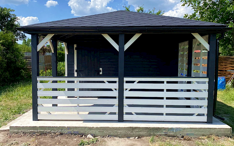 Altana z domkiem narzędziowym AFRODYTA 4m x 5.5m