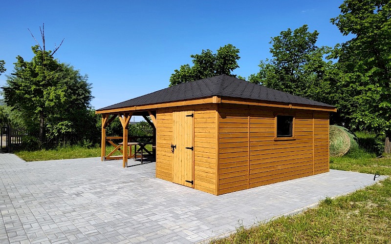 Altana z domkiem narzędziowym ARTEMIDA 5m x 7m