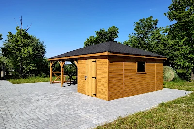 Altana z domkiem narzędziowym ARTEMIDA 5m x 7m