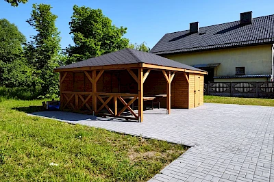 Altana z domkiem narzędziowym ARTEMIDA 5m x 7m