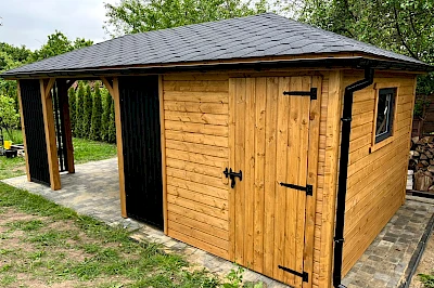 Altana z domkiem narzędziowym APOLLO 3m x 6m
